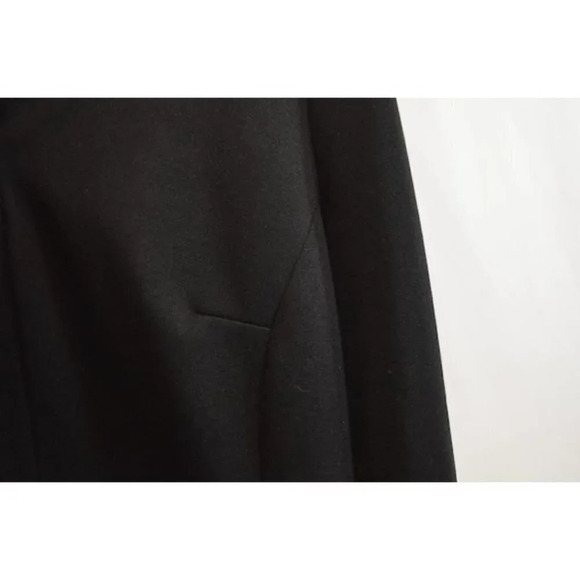 Vintage Black Dress Flared Stripe Pattern Insert 1960s Flight Attendant Uniform - Picture 9 of 10